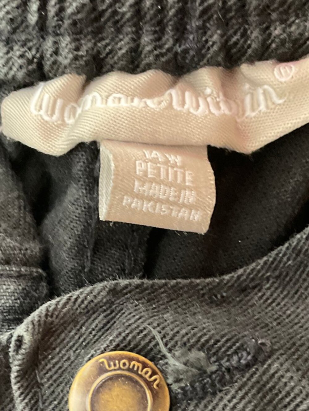 Woman Within Sz 14W Petite 3/$14 Black Jeans Womens Denim - Picture 4 of 12